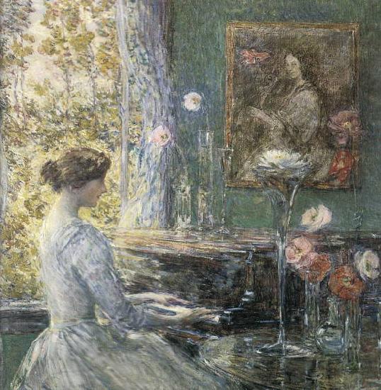 Childe Hassam Childe Hassam, Improvisation oil painting image